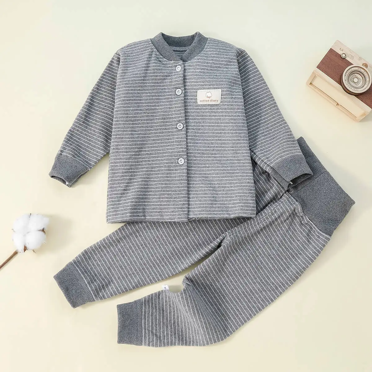 hibobi Toddler Stripes T-shirt Pants Pajamas Boys Autumn Casual Clothing Home Cotton Pajamas Casual Baby Boys Set Baby Clothing 
hibobi Toddler Stripes T-shirt Pants Pajamas Boys Autumn Casual Clothing Home Cotton Pajamas Casual Baby Boys Set Baby Clothing