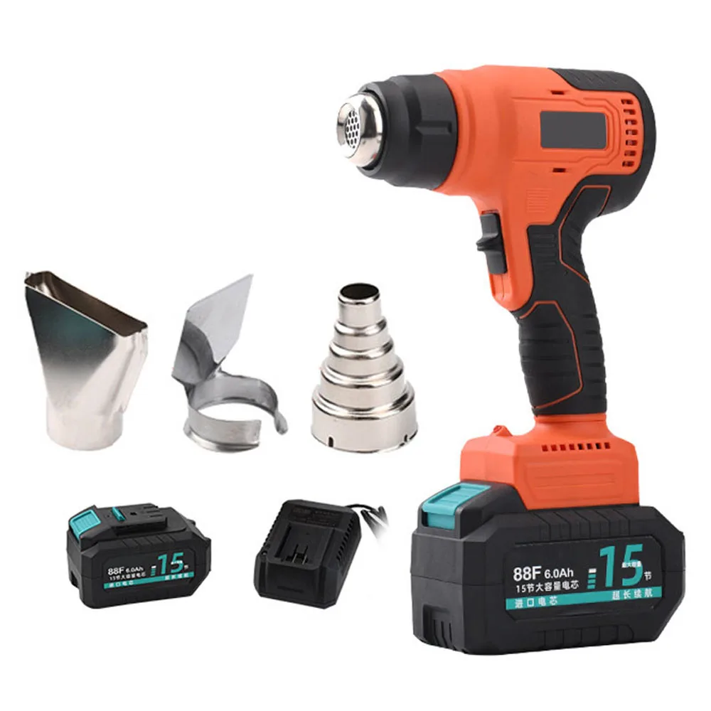 Cordless Handheld Hot Air Machine Lithium Rechargeable Heating Equipment Temperatures Adjustable Power Tool with 3 Nozzles
Cordless Handheld Hot Air Machine Lithium Rechargeable Heating Equipment Temperatures Adjustable Power Tool with 3 Nozzles