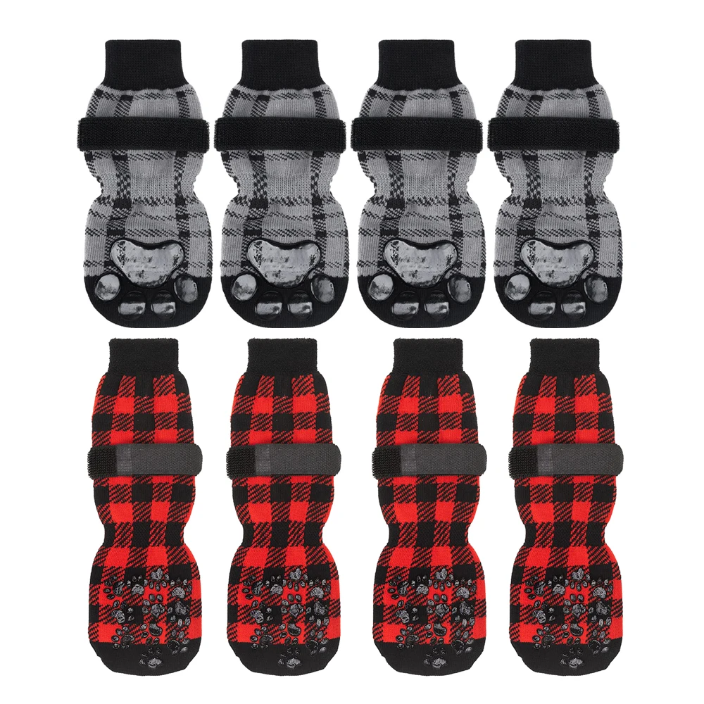 4Pcs Non Slip Puppy Dog Socks Snow Dog Sock Boots Anti-Skid Dog Booties Paw Protector With Adjustable Straps Pet Thermal Socks F
4Pcs Non Slip Puppy Dog Socks Snow Dog Sock Boots Anti-Skid Dog Booties Paw Protector With Adjustable Straps Pet Thermal Socks F
