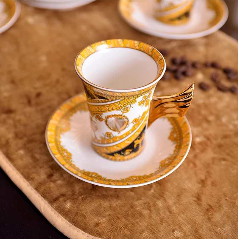 Luxury European Ceramic Coffee Cup Saucer Set Tea Espresso Kitchen Drinkware Home Table Party Decor Birthday Wedding Gift
Luxury European Ceramic Coffee Cup Saucer Set Tea Espresso Kitchen Drinkware Home Table Party Decor Birthday Wedding Gift