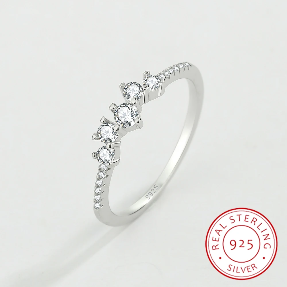 2022 NEW Luxurious Single Row Diamond Crystal Ring For Women Geometric Authentic Sterling Silver Valentine's Day Gift Jewelry
2022 NEW Luxurious Single Row Diamond Crystal Ring For Women Geometric Authentic Sterling Silver Valentine's Day Gift Jewelry
