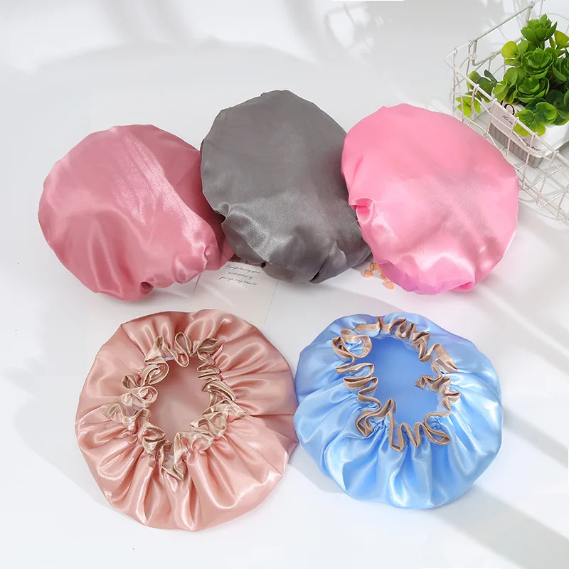 Double-layer Shower Cap Waterproof Shampoo Hair Care Super Soft Fabric Dry New Women's Hair Cap Beauty Kitchen Oil Proof Cap
Double-layer Shower Cap Waterproof Shampoo Hair Care Super Soft Fabric Dry New Women's Hair Cap Beauty Kitchen Oil Proof Cap