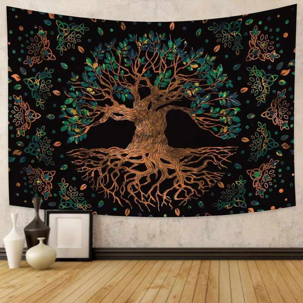 

Tree of Life Tapestry Wall Hanging Psychedelic Tapestry Bohemian Hippie Wishing Tree Tapestry Bedroom Boho Plant Wall Decor