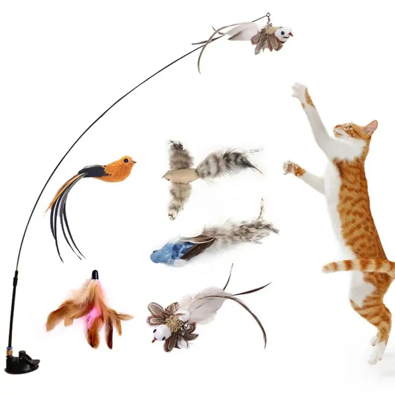 Simulation Bird Interactive Cat Stick Toy With Suction Cup Funny Feather Bird For Kitten Play Chase Exercise Cat Toy Supplies
Simulation Bird Interactive Cat Stick Toy With Suction Cup Funny Feather Bird For Kitten Play Chase Exercise Cat Toy Supplies