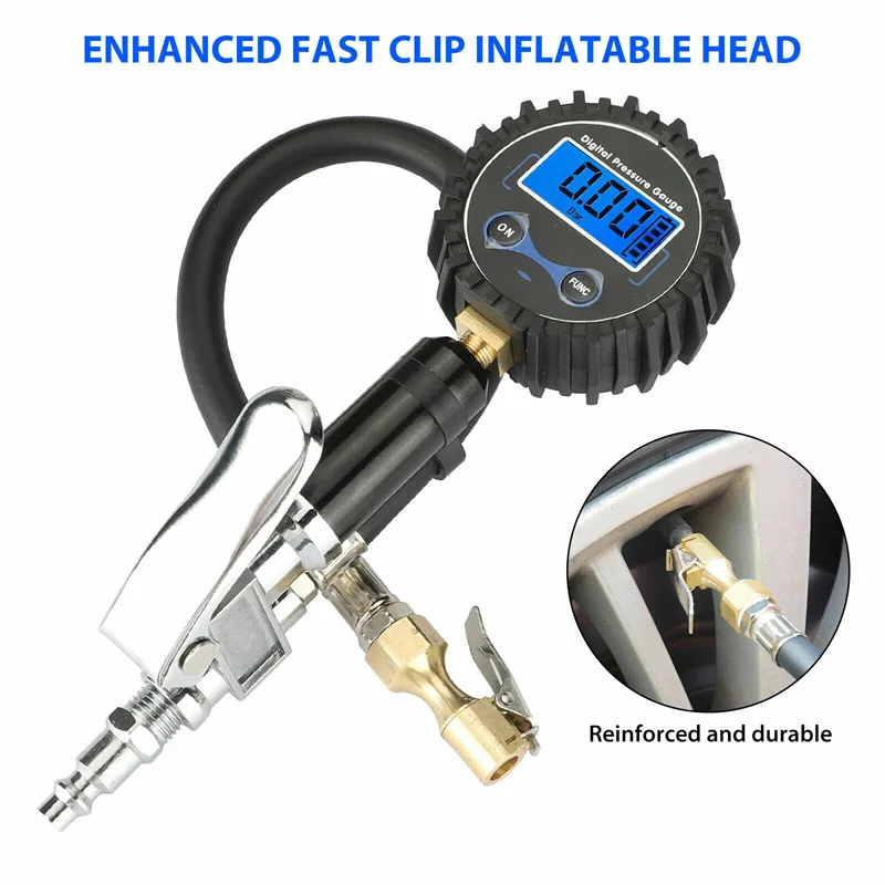 Digital Tire Pressure Gauge with Quick Clip Air Chuck Deflation for Car Truck Vehicle 200 PSI/BAR/KPA/ KGF/CM2 Wholesales
Digital Tire Pressure Gauge with Quick Clip Air Chuck Deflation for Car Truck Vehicle 200 PSI/BAR/KPA/ KGF/CM2 Wholesales