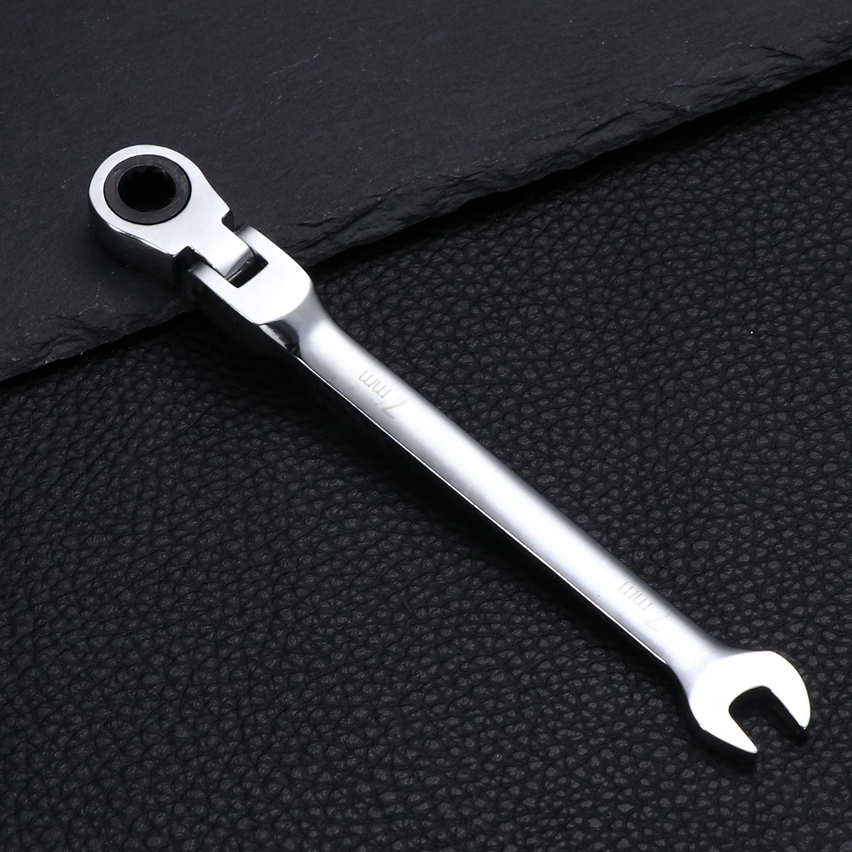 

Wrench Head Ratchet Ratcheting Spanner Set Dual Flex Metric Tool Swivel End Wrenches Open Adjustable Sets Gear Rotating Double
