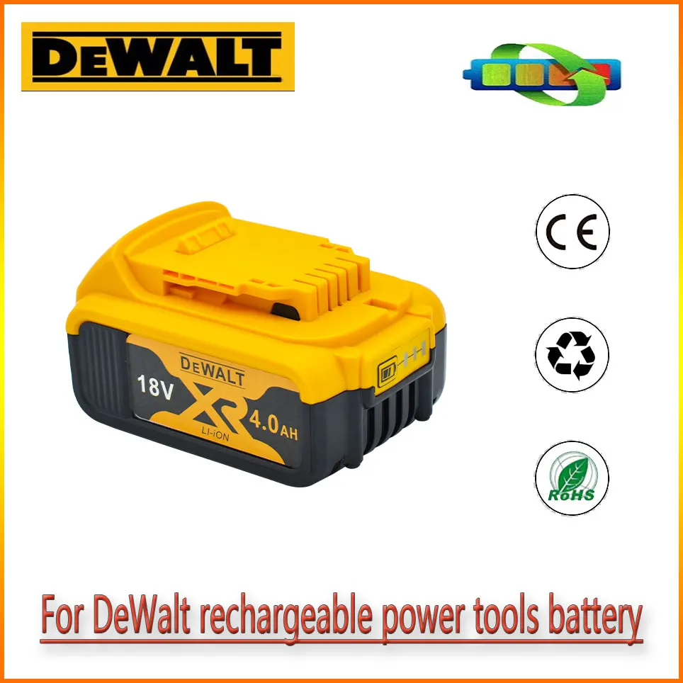 18V 4.0AH 100% Original for DeWalt rechargeable power tools battery with LED Li-Ion replacement DCB205 DCB204-2
18V 4.0AH 100% Original for DeWalt rechargeable power tools battery with LED Li-Ion replacement DCB205 DCB204-2