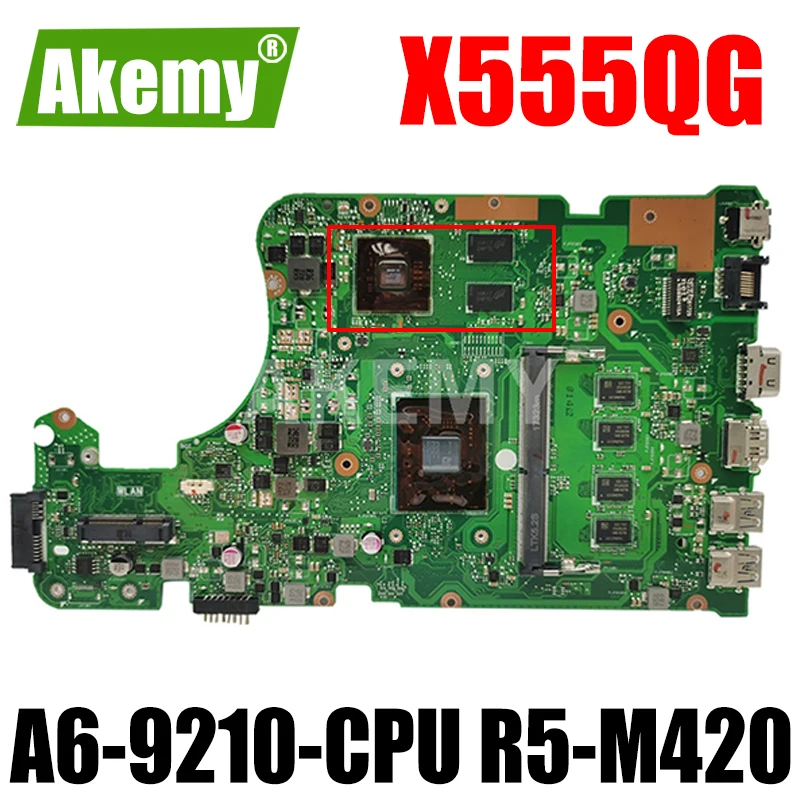 NEW AKEMY X555QG Laptop Motherboard for ASUS X555Q X555B X555BP K555B A555B K555Q original Mainboard 4GB-RAM A6-9210-CPU R5-M420
NEW AKEMY X555QG Laptop Motherboard for ASUS X555Q X555B X555BP K555B A555B K555Q original Mainboard 4GB-RAM A6-9210-CPU R5-M420