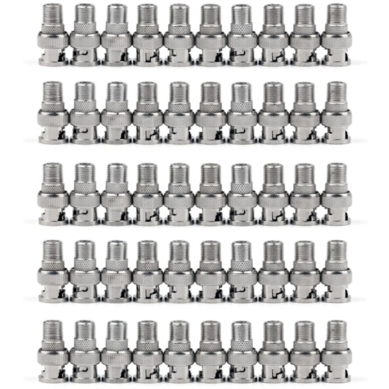 50 PCS F TYPE FEMALE TO BNC MALE RF Coaxial Connector For CCTV RG RG 59 BNC Adapter BNC Male To F Female 
50 PCS F TYPE FEMALE TO BNC MALE RF Coaxial Connector For CCTV RG RG 59 BNC Adapter BNC Male To F Female