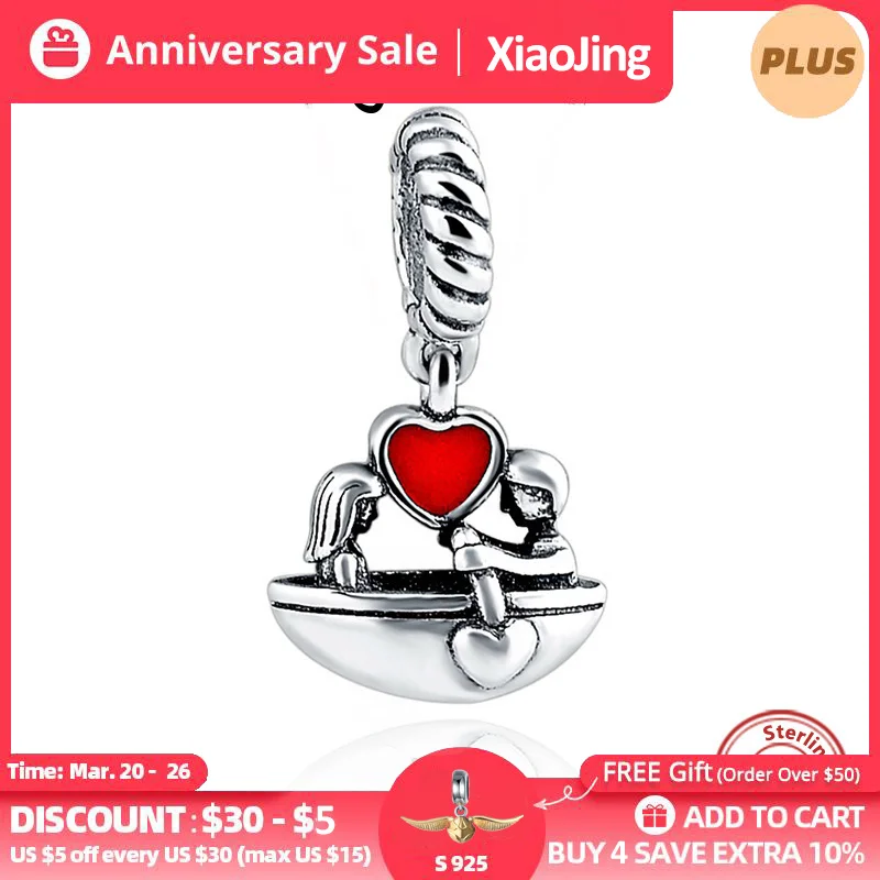 925 Sterling Silver Heart Girl and Boy Rowing Boat Bead Charms Fit European Bracelet Fashion Jewelry for Women Gifts Free Ship
925 Sterling Silver Heart Girl and Boy Rowing Boat Bead Charms Fit European Bracelet Fashion Jewelry for Women Gifts Free Ship