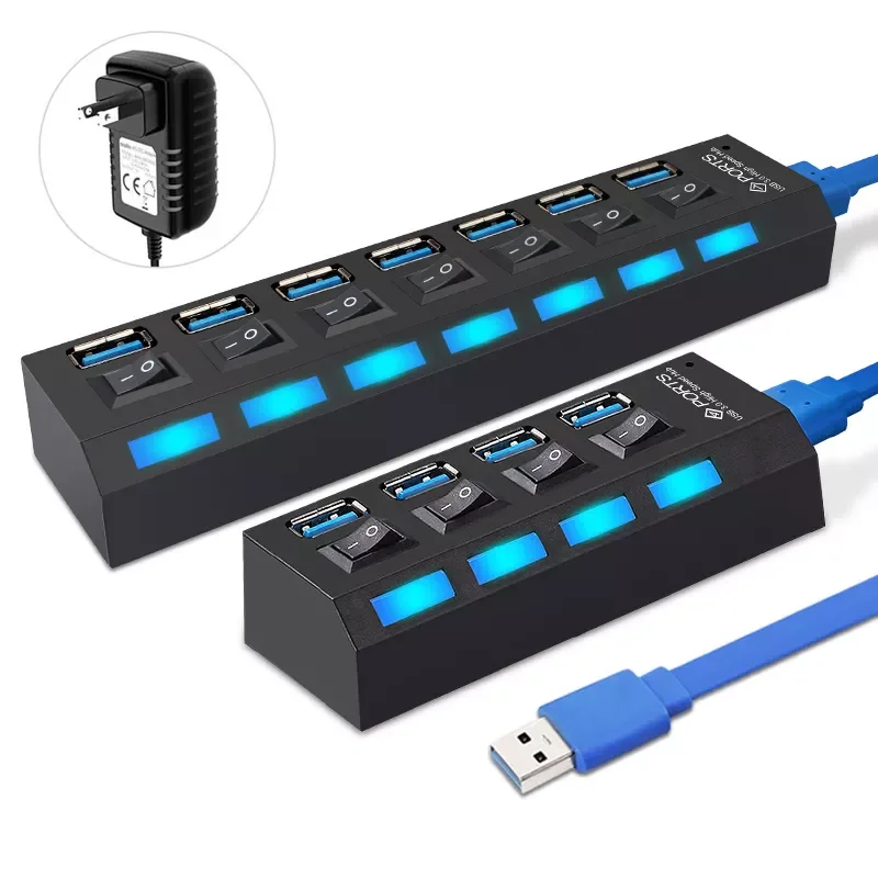 USB Hub 3 0 USB 3.0 Hub USB Splitter With Power Adapter 4/7 Port Multiple Expander 2.0 Hab With Switch laptop Accessories
USB Hub 3 0 USB 3.0 Hub USB Splitter With Power Adapter 4/7 Port Multiple Expander 2.0 Hab With Switch laptop Accessories