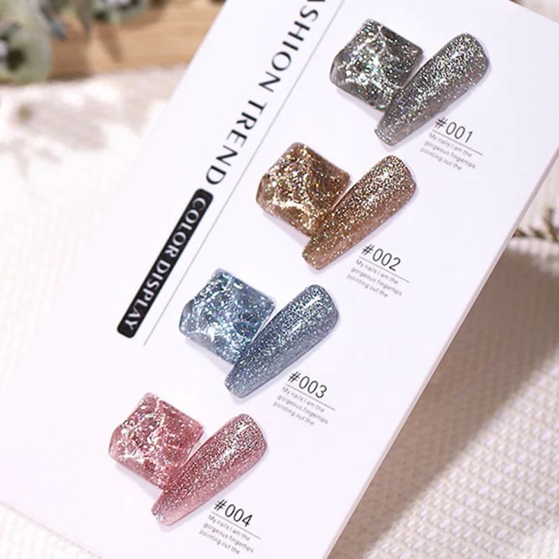 4 Colors Nail Gel Polish 8ml Glitter Sequins Soak Off Uv Led Long Lasting Varnish Gel Nail Art Polish Gel for Manicure Supplies
4 Colors Nail Gel Polish 8ml Glitter Sequins Soak Off Uv Led Long Lasting Varnish Gel Nail Art Polish Gel for Manicure Supplies