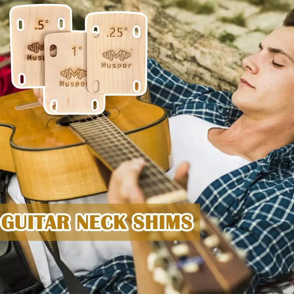 

3 шт. подкладки на шею для гитары усиленные пластины для электрогитары 0,25 0,5 1 градус толщина латунные подкладки для гитары бас-шеи