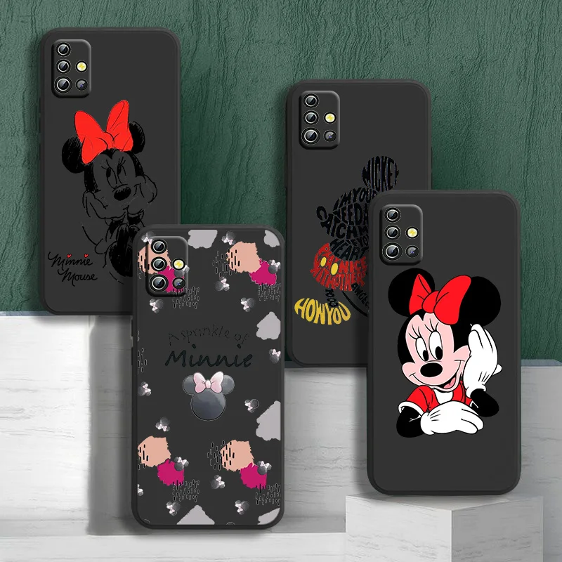 

Innovation Disney Mickey and Minnie Mouse Phone Case For Samsung Galaxy A01 A11 A21 A31 A41 A51 A71 A81 A91 A42 A12 A02S Black