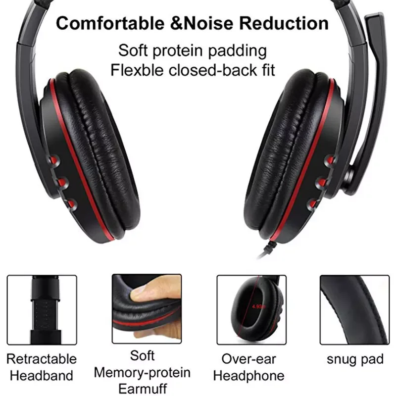 Gaming Headset For Xbox one PS4 PC 3.5mm Wired Over-Head Gamer Headphone With Microphone Volume Control Game Earphone
Gaming Headset For Xbox one PS4 PC 3.5mm Wired Over-Head Gamer Headphone With Microphone Volume Control Game Earphone