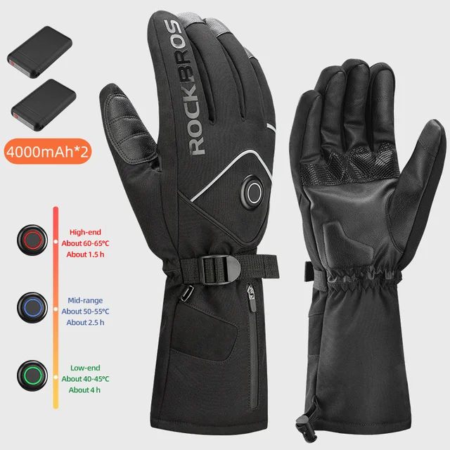 ROCKBROS Motorcycle Gloves With Touch Screen Thermal Glove Heating Winter Ski Glove Heating MTB Riding Windproof Guantes Pair
ROCKBROS Motorcycle Gloves With Touch Screen Thermal Glove Heating Winter Ski Glove Heating MTB Riding Windproof Guantes Pair