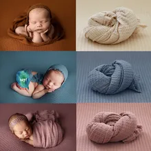 Newborn Photography Blanket Baby Knitted Swaddling Photo Backdrop Shoot Studio Fotografia Background Baskets Photo Props