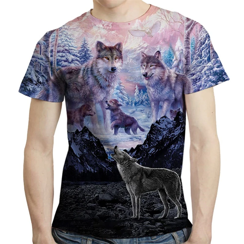 2023 Wolf T Shirt For Mens Animal Print Short Sleeve Top 3D Casual Short Sleeve Man's T-shirt Streetwear Loose Breathable Tees
2023 Wolf T Shirt For Mens Animal Print Short Sleeve Top 3D Casual Short Sleeve Man's T-shirt Streetwear Loose Breathable Tees