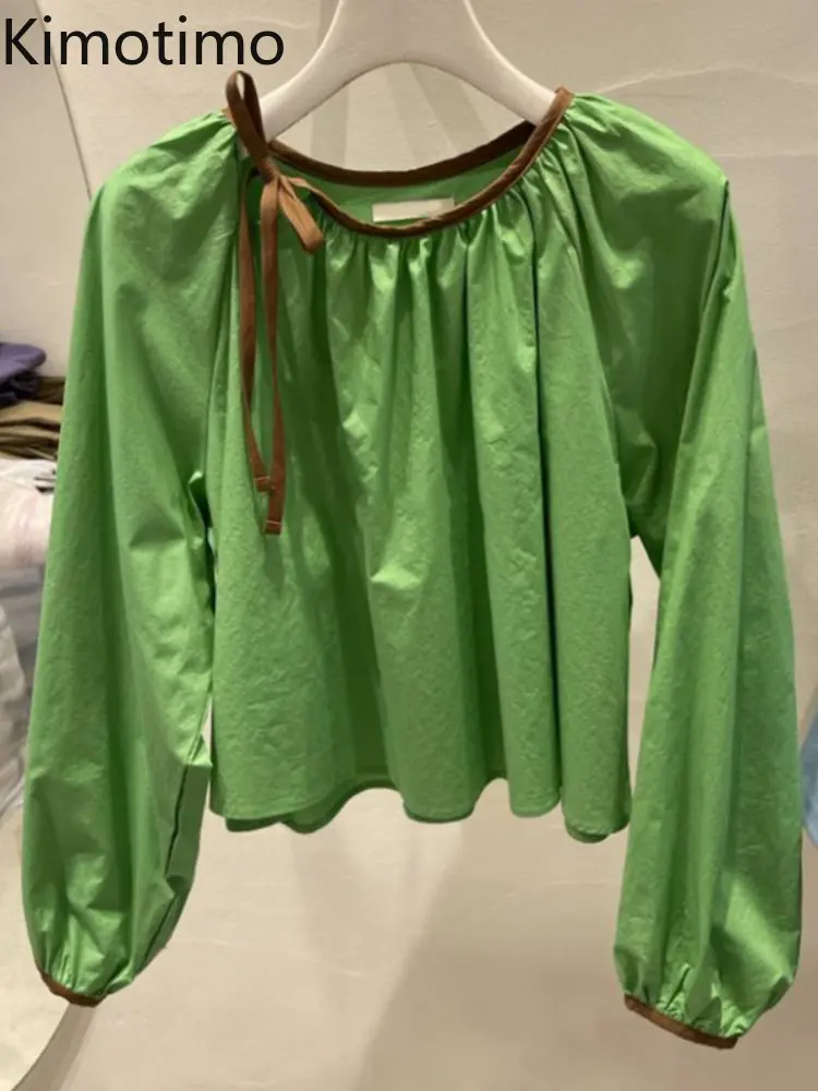 Kimotimo топы с цветными блоками с круглым вырезом, на шнуровке, женские свободные рубашки на раннюю весну с пышными рукавами, корейская модная ...
Kimotimo топы с цветными блоками с круглым вырезом, на шнуровке, женские свободные рубашки на раннюю весну с пышными рукавами, корейская модная ...