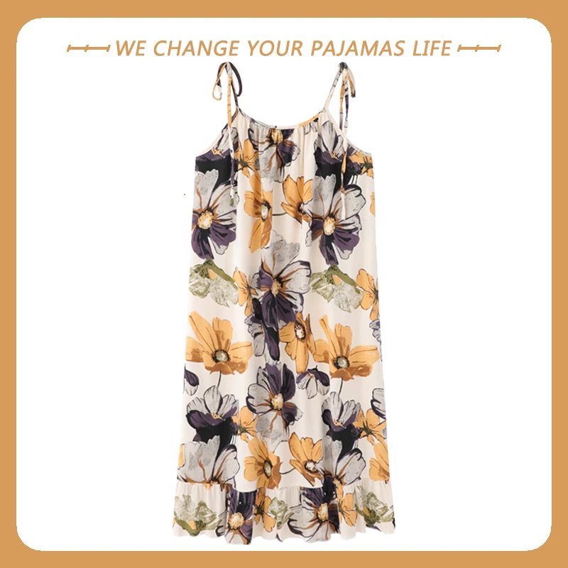 Sexy Summer Print Night Dress Sleepshirts Women Cotton Nightie Sling Nightgowns Female Cute Sleepdress Homewear lingerie Mujer
Sexy Summer Print Night Dress Sleepshirts Women Cotton Nightie Sling Nightgowns Female Cute Sleepdress Homewear lingerie Mujer