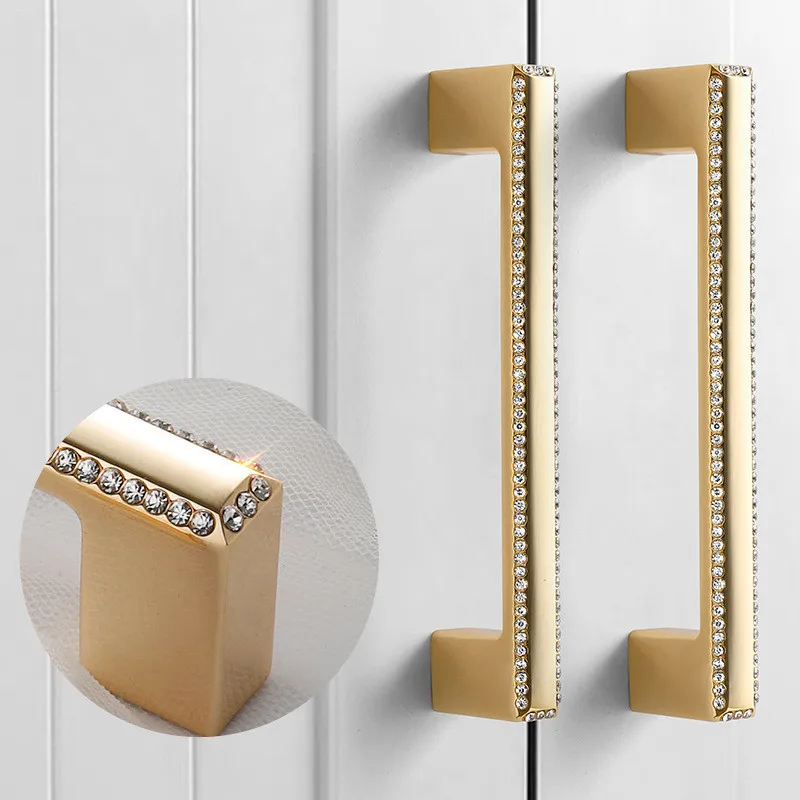 KK&FING Light Luxury Cabinet Door Handles with Crystal Simple Wardrobe Door Handle Zinc Alloy Drawer Knobs Kitchen Accessories
KK&FING Light Luxury Cabinet Door Handles with Crystal Simple Wardrobe Door Handle Zinc Alloy Drawer Knobs Kitchen Accessories