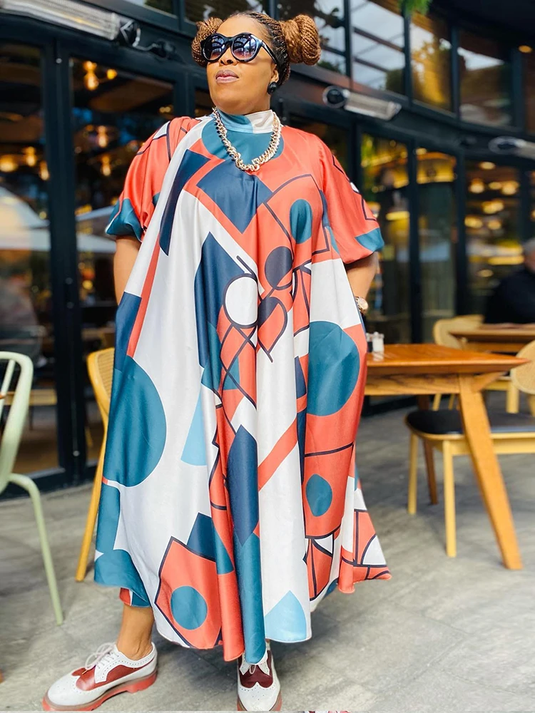 Dashiki African Dress Women Puff Sleeve Stand Collar Boubou Robes Fashion New Print Loose Streetwear Long African Dress Vestidos
Dashiki African Dress Women Puff Sleeve Stand Collar Boubou Robes Fashion New Print Loose Streetwear Long African Dress Vestidos