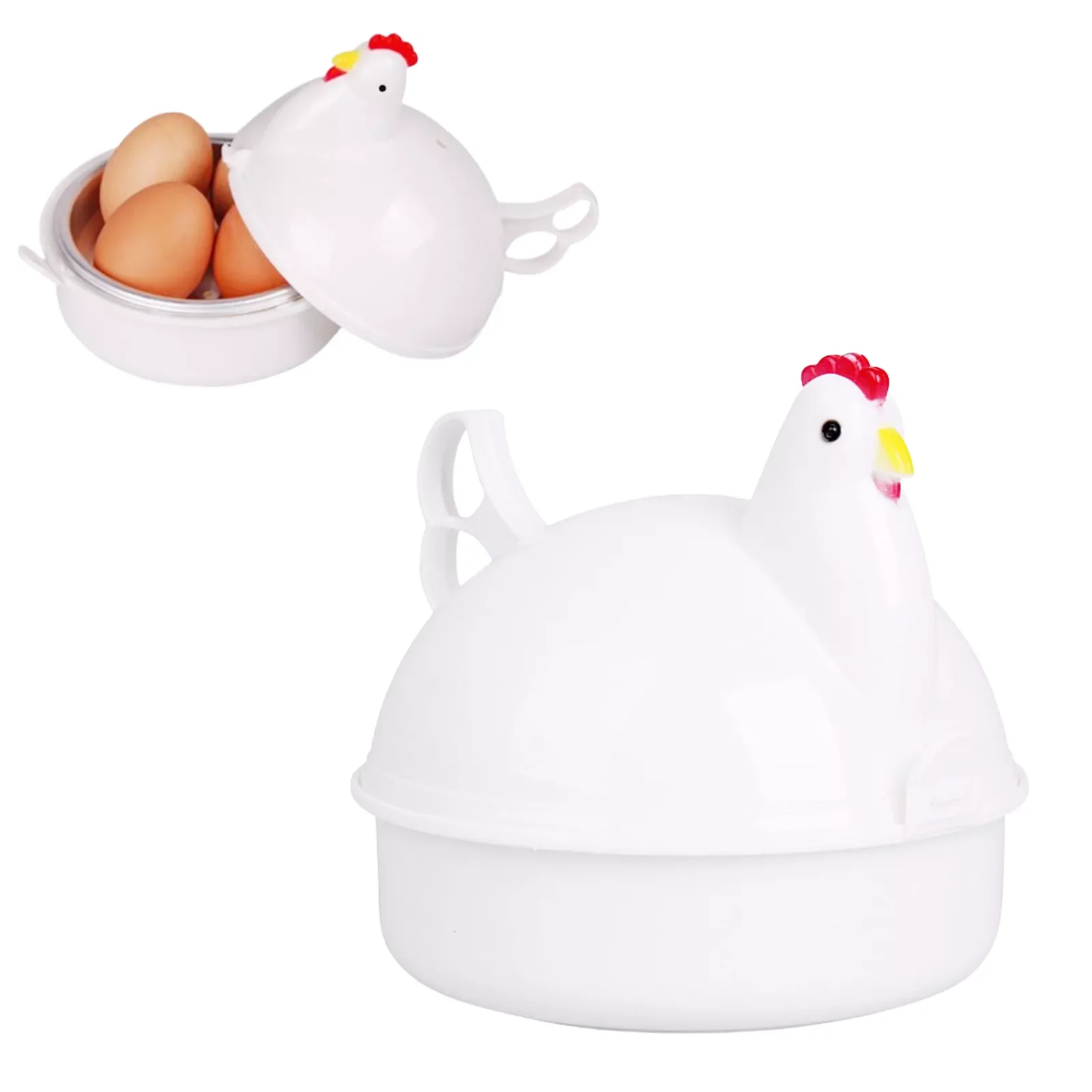 NEW2023 Microwave Egg Cooker Chicken-Shaped Rapid Egg Cooker 4 Eggs Egg Cooker Safe Kitchen Egg Boiler Steamer Gadgets
NEW2023 Microwave Egg Cooker Chicken-Shaped Rapid Egg Cooker 4 Eggs Egg Cooker Safe Kitchen Egg Boiler Steamer Gadgets
