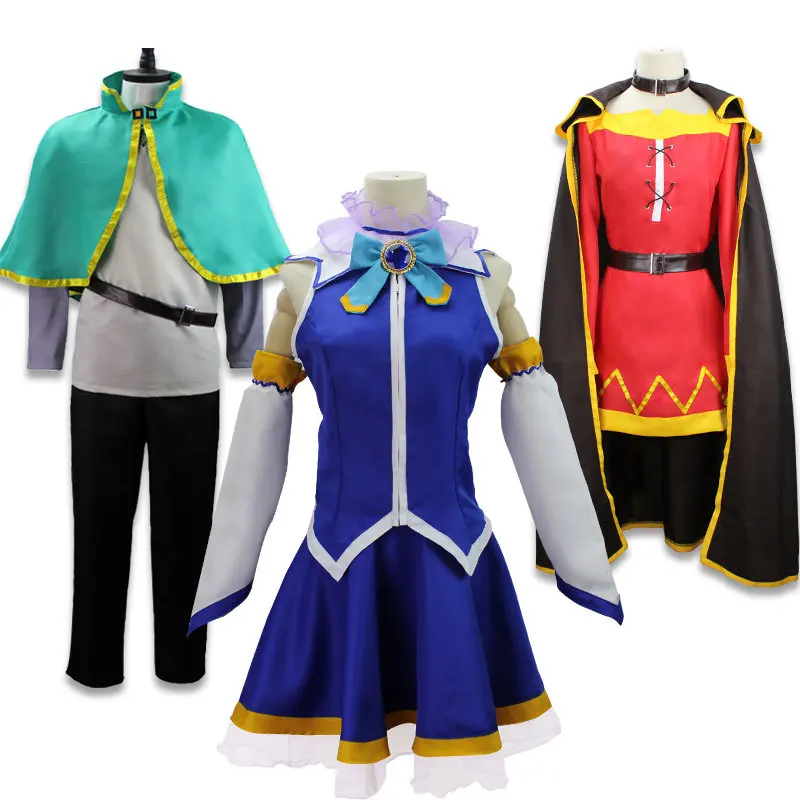 Anime Konosuba Aqua Cosplay Kono Subarashii Sekai ni Shukufuku Wo! Costume Satou Kazuma Uniform Suit Megumin Magician Costumes
Anime Konosuba Aqua Cosplay Kono Subarashii Sekai ni Shukufuku Wo! Costume Satou Kazuma Uniform Suit Megumin Magician Costumes
