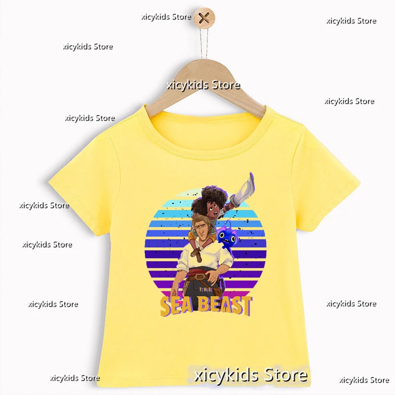 New Style Boys T-Shirt Cute The Sea Beast Cartoon Print Yellow Clothes Shortsleeved Shirt Fashion Children'S Clothing Tshirt Top
New Style Boys T-Shirt Cute The Sea Beast Cartoon Print Yellow Clothes Shortsleeved Shirt Fashion Children'S Clothing Tshirt Top