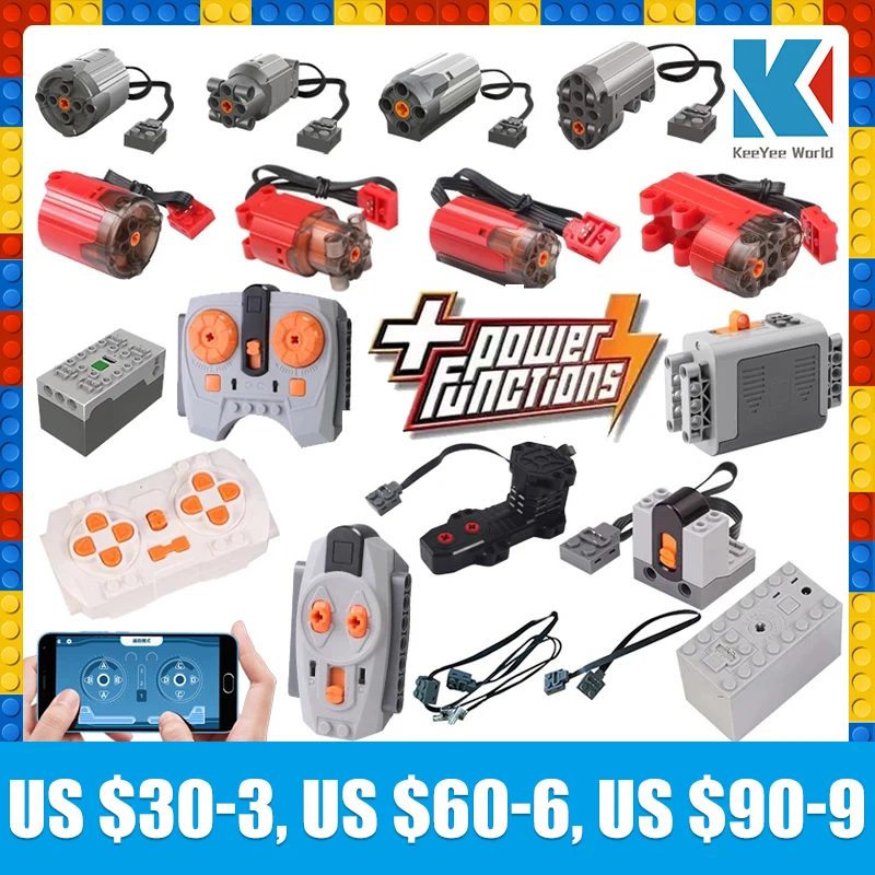 Technical Motor Power Functions Parts IR Speed APP Remote Control Battery Box Servo Light Receiver PF Car Building Blocks Bricks
Technical Motor Power Functions Parts IR Speed APP Remote Control Battery Box Servo Light Receiver PF Car Building Blocks Bricks