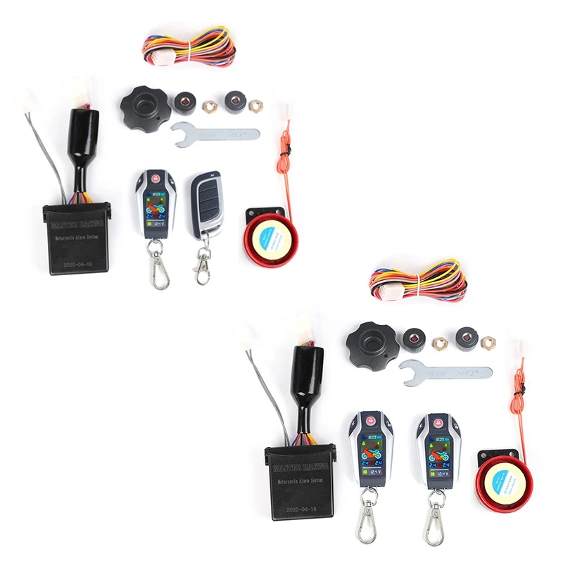 Anti-Theft Digital Motorcycle Alarm System Remote Engine Start Remote Locating LCD with Tire Pressure Alarm System
Anti-Theft Digital Motorcycle Alarm System Remote Engine Start Remote Locating LCD with Tire Pressure Alarm System