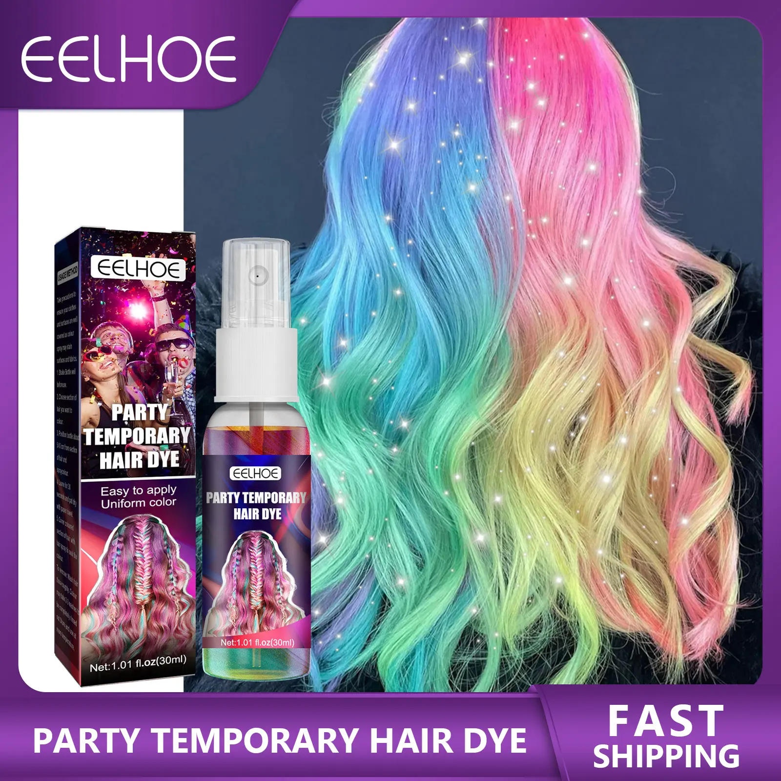 

Одноразовый цветной спрей для волос Sdatter, быстрое и простое окрашивание волос, модная мгновенная краска для волос, товары для укладки