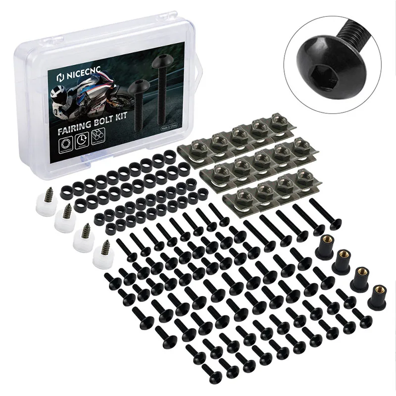 177PCS M5 M6 Screws Motorcycle Bolts Screws Fair Bolt For YAMAHA YZF R1 R15 R25 R3 R6 R125 R15 R25 MT03 MT07 MT10 MT-09 MT-07
177PCS M5 M6 Screws Motorcycle Bolts Screws Fair Bolt For YAMAHA YZF R1 R15 R25 R3 R6 R125 R15 R25 MT03 MT07 MT10 MT-09 MT-07