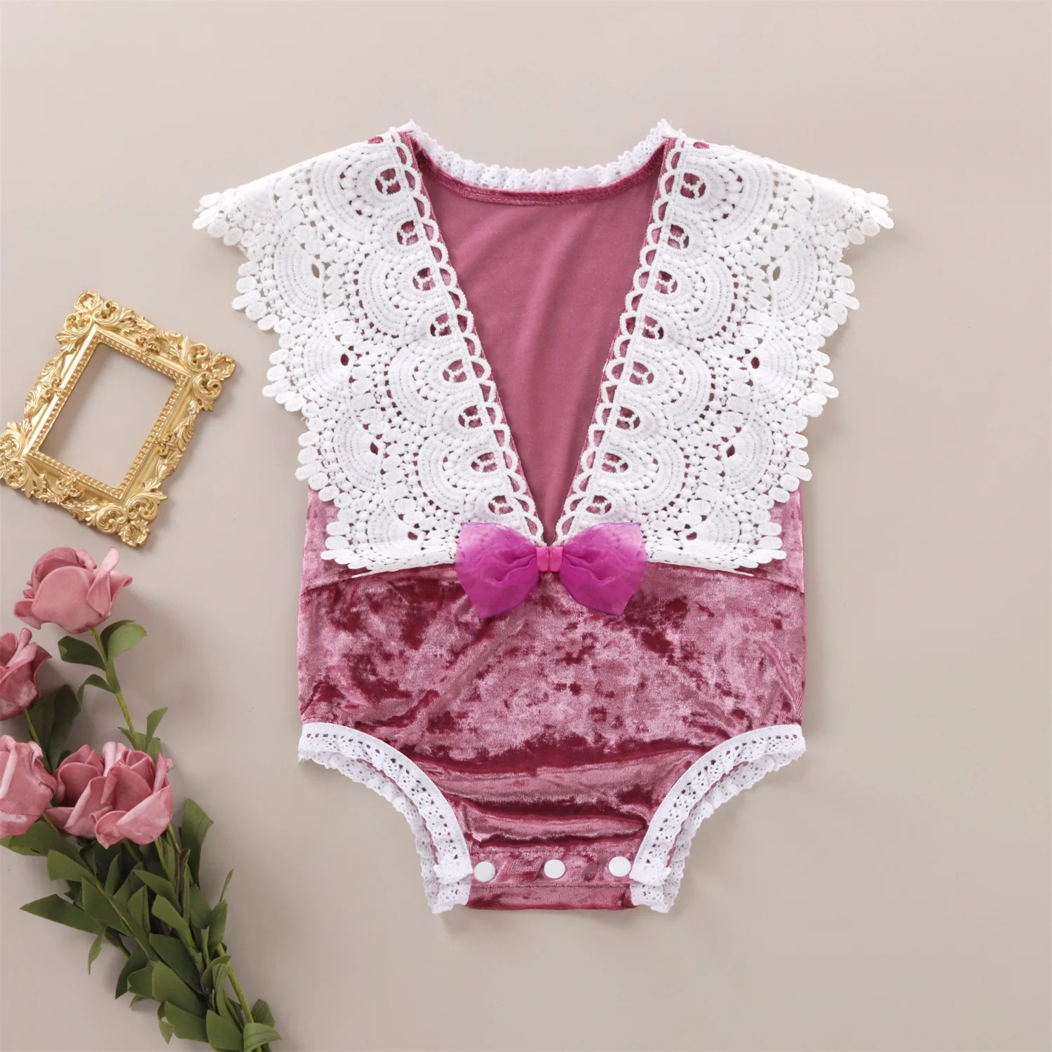 Summer Fashion Newborn Baby Girl Romper Lace Ruffles Bowknot Purple Jumpsuit Soft Infant Girl Clothing
Summer Fashion Newborn Baby Girl Romper Lace Ruffles Bowknot Purple Jumpsuit Soft Infant Girl Clothing