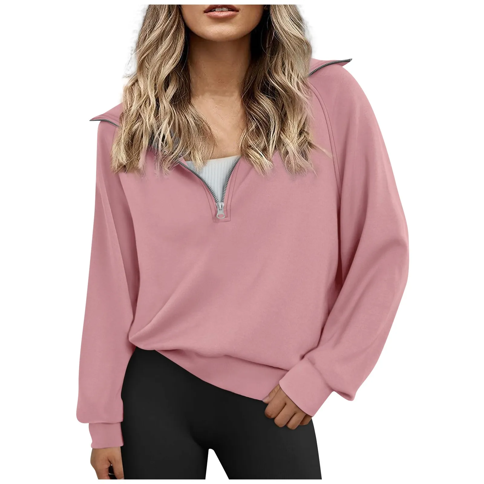 Женские топы, пуловер оверсайз на молнии, новинка сезона осень-зима 2023, свитшот с длинным рукавом, повседневная куртка, однотонная простая уличная одежда
Женские топы, пуловер оверсайз на молнии, новинка сезона осень-зима 2023, свитшот с длинным рукавом, повседневная куртка, однотонная простая уличная одежда