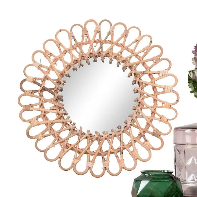 Hanging Wall Mirror With Rattan Fringe Round Mirror Decor For Apartment Living Room Bedroom Baby Home Decoration
Hanging Wall Mirror With Rattan Fringe Round Mirror Decor For Apartment Living Room Bedroom Baby Home Decoration
