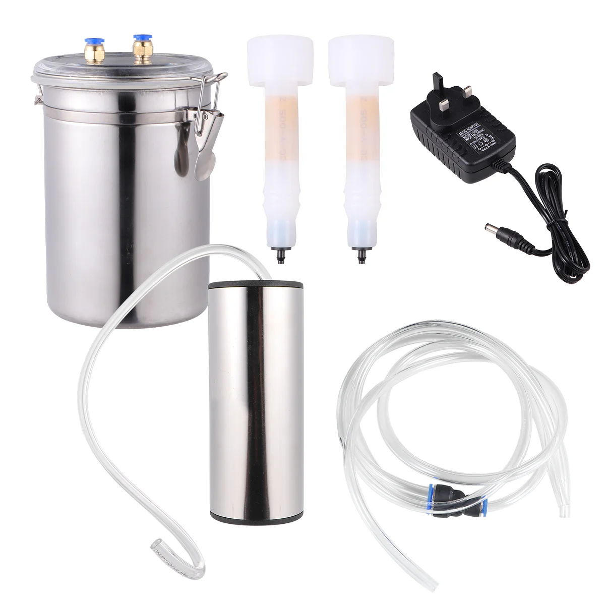 2L Electric Milking Machine Goat Sheep Stainless Steel Bucket Suction Vacuum Pump Household Milker Milking Machines (UK Plug)
2L Electric Milking Machine Goat Sheep Stainless Steel Bucket Suction Vacuum Pump Household Milker Milking Machines (UK Plug)