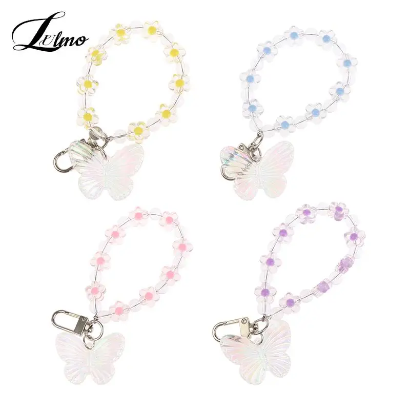 Butterfly Flower Keychain Trendy Transparent Bead Lanyards Keyring Mobile Phone Chains for Women Car Keys Bag Decor Pendant
Butterfly Flower Keychain Trendy Transparent Bead Lanyards Keyring Mobile Phone Chains for Women Car Keys Bag Decor Pendant