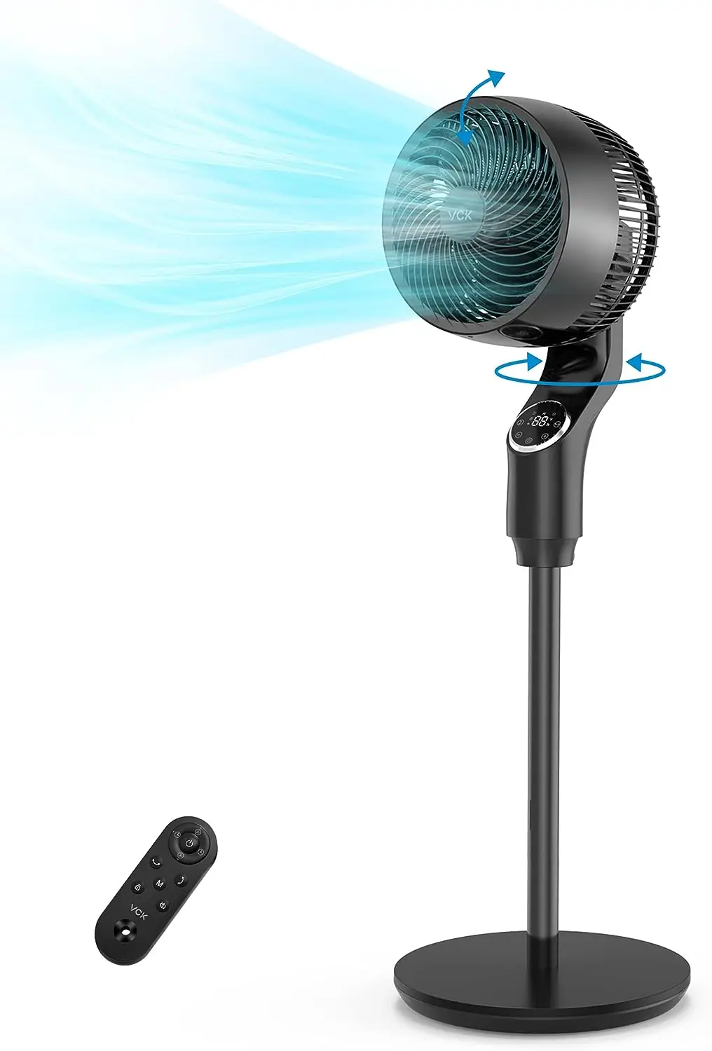 Fan for Bedroom,VCK 42\u201C Standing Floor Fan with 360° Oscillating Air Circulator,32 Speeds,4 Modes,24db Ultra Quiet DC Moto
Fan for Bedroom,VCK 42\u201C Standing Floor Fan with 360° Oscillating Air Circulator,32 Speeds,4 Modes,24db Ultra Quiet DC Moto