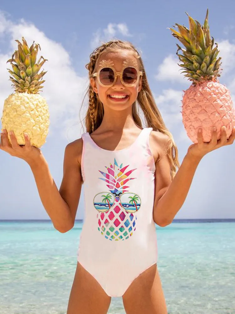 2-14 Years Girls Swimsuit Funny Pineapple Print One Piece Swimwear Summer Children's Bikini Beach Clothes Kids Swimming Outfits
2-14 Years Girls Swimsuit Funny Pineapple Print One Piece Swimwear Summer Children's Bikini Beach Clothes Kids Swimming Outfits