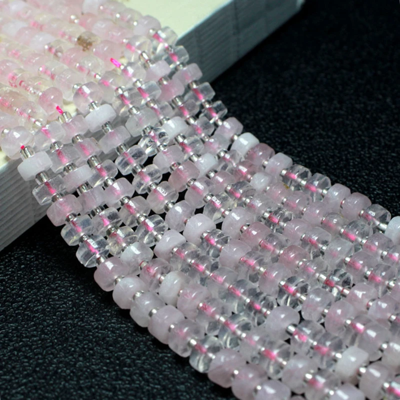 Wholesale Natural Stone Rose Quartzs Rondelle Spacer Crystal Beads for Jewelry Making Diy Crystal Bracelet Accessories 4*6mm
Wholesale Natural Stone Rose Quartzs Rondelle Spacer Crystal Beads for Jewelry Making Diy Crystal Bracelet Accessories 4*6mm