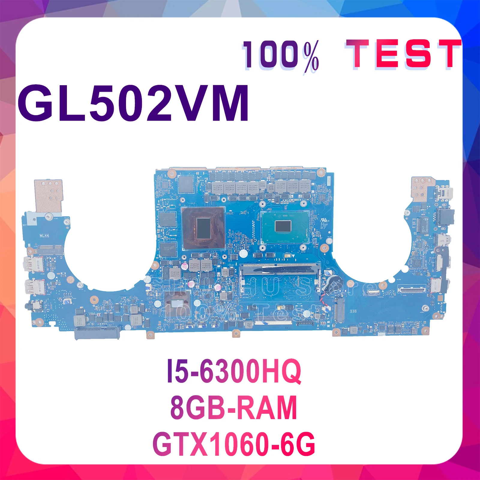 GL502V FX60V Laptop Motherboard For ASUS ROG GL502VMK GL502VML I5-6300HQ 8G GTX1060M-6G GL502VM Mainboard Features 100%Test Work
GL502V FX60V Laptop Motherboard For ASUS ROG GL502VMK GL502VML I5-6300HQ 8G GTX1060M-6G GL502VM Mainboard Features 100%Test Work