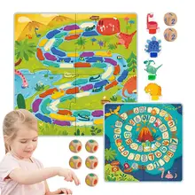 Dinosaur Escape Board Game Cooperative Dinosaur Race Board Game Dinosaur Escape Cooperative Game Colorful Racing Game Logic