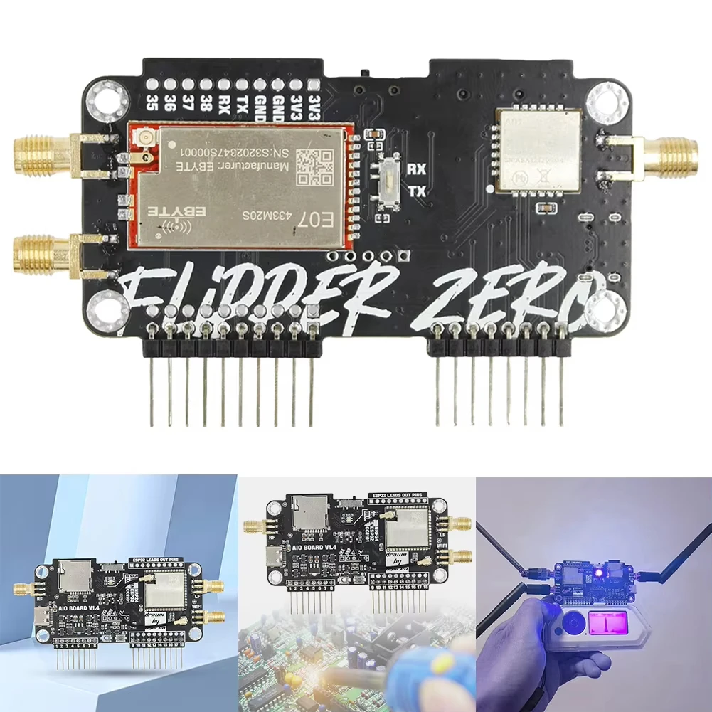Плата расширения модуля 3 в 1 2 4G WiFi NRF24 + ESP32 с высоким коэффициентом усиления CC1101