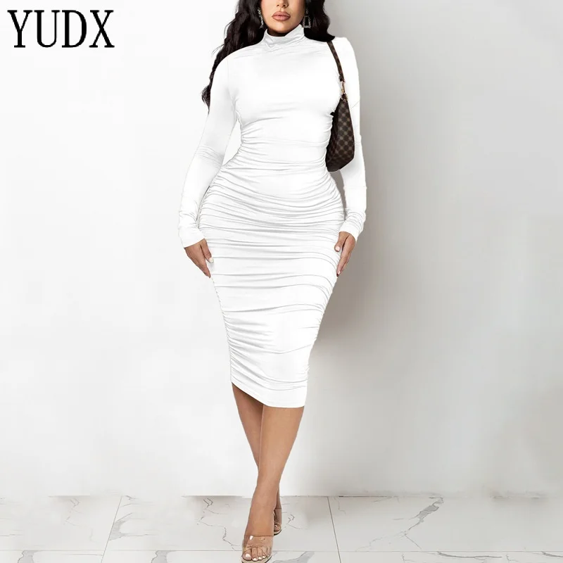 European and American Women's Clothing Ins Autumn New Sexy Slim Turtleneck Long Sleeve Narrow Temperament Socialite Dress
European and American Women's Clothing Ins Autumn New Sexy Slim Turtleneck Long Sleeve Narrow Temperament Socialite Dress