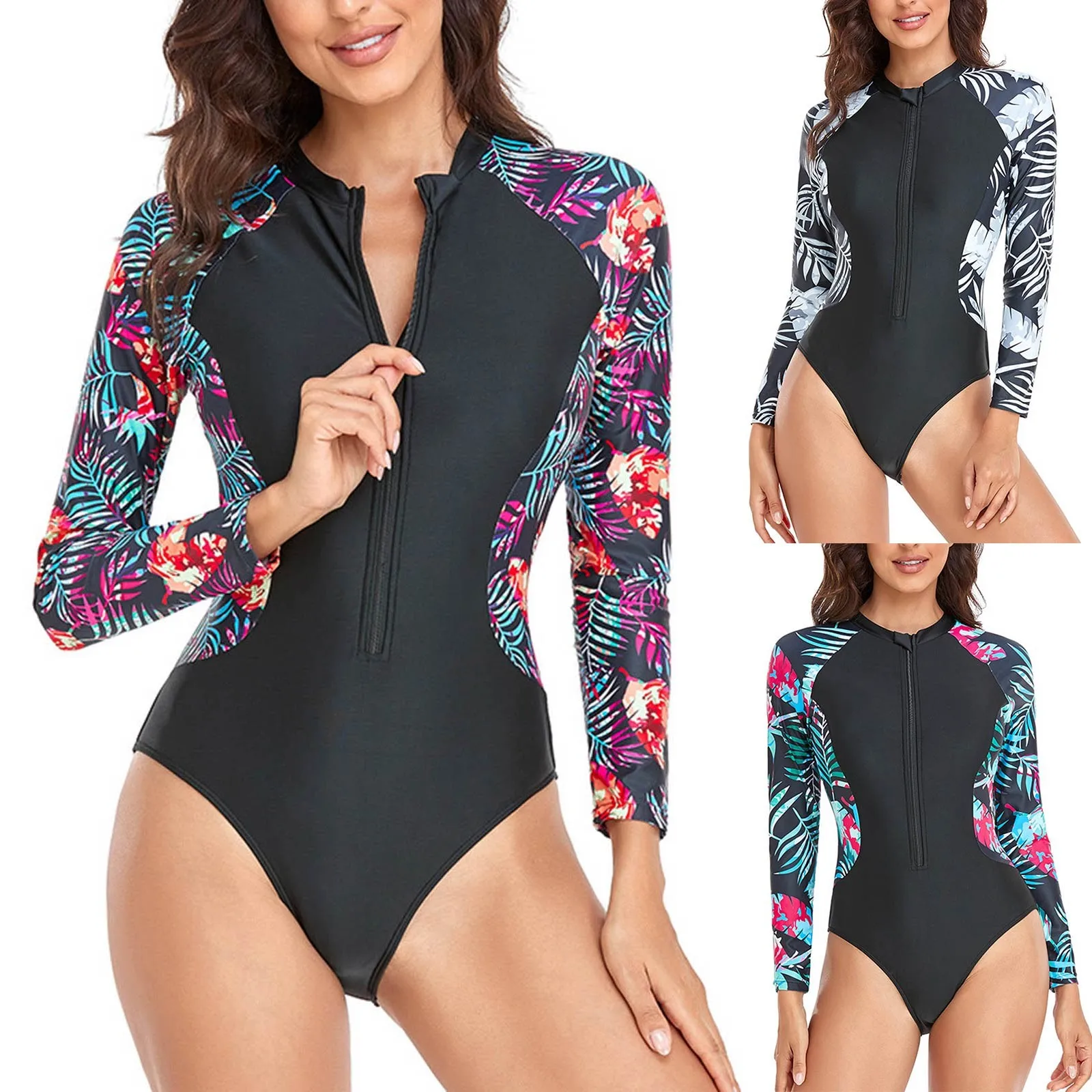 Khaki Bikini Women Zipper Fashion Triangle OnePiece Leaf Print Long Sleeve Bikini Swimsuit Pink Sexy Bikini Black Thong Bikini 
Khaki Bikini Women Zipper Fashion Triangle OnePiece Leaf Print Long Sleeve Bikini Swimsuit Pink Sexy Bikini Black Thong Bikini