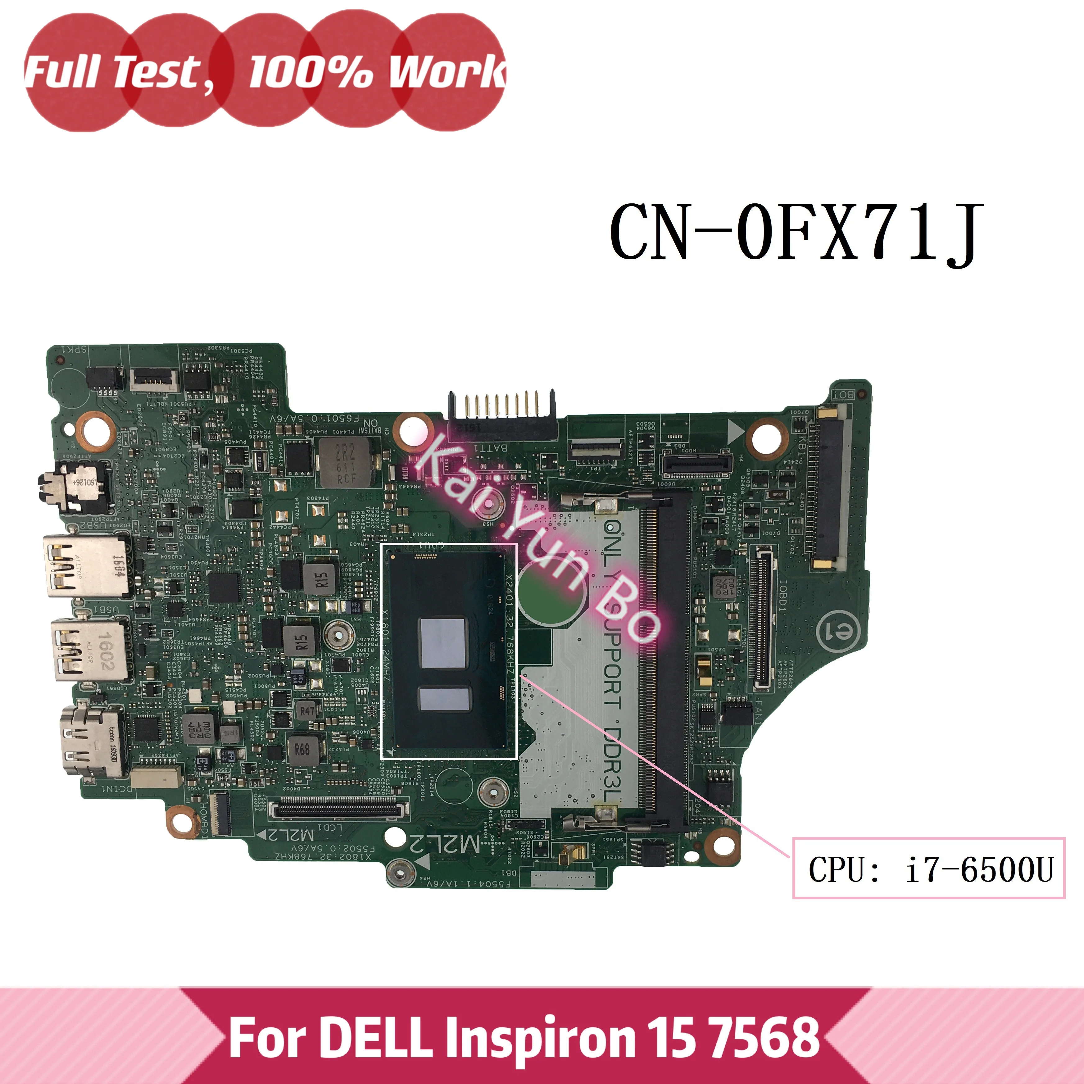 V90VN 15219-1 Mainboard For DELL Inspiron 15 7568 Laptop Motherboard CN-0FX71J 0FX71J FX71J With i7-6500u CPU DDR3L 100% Tested
V90VN 15219-1 Mainboard For DELL Inspiron 15 7568 Laptop Motherboard CN-0FX71J 0FX71J FX71J With i7-6500u CPU DDR3L 100% Tested