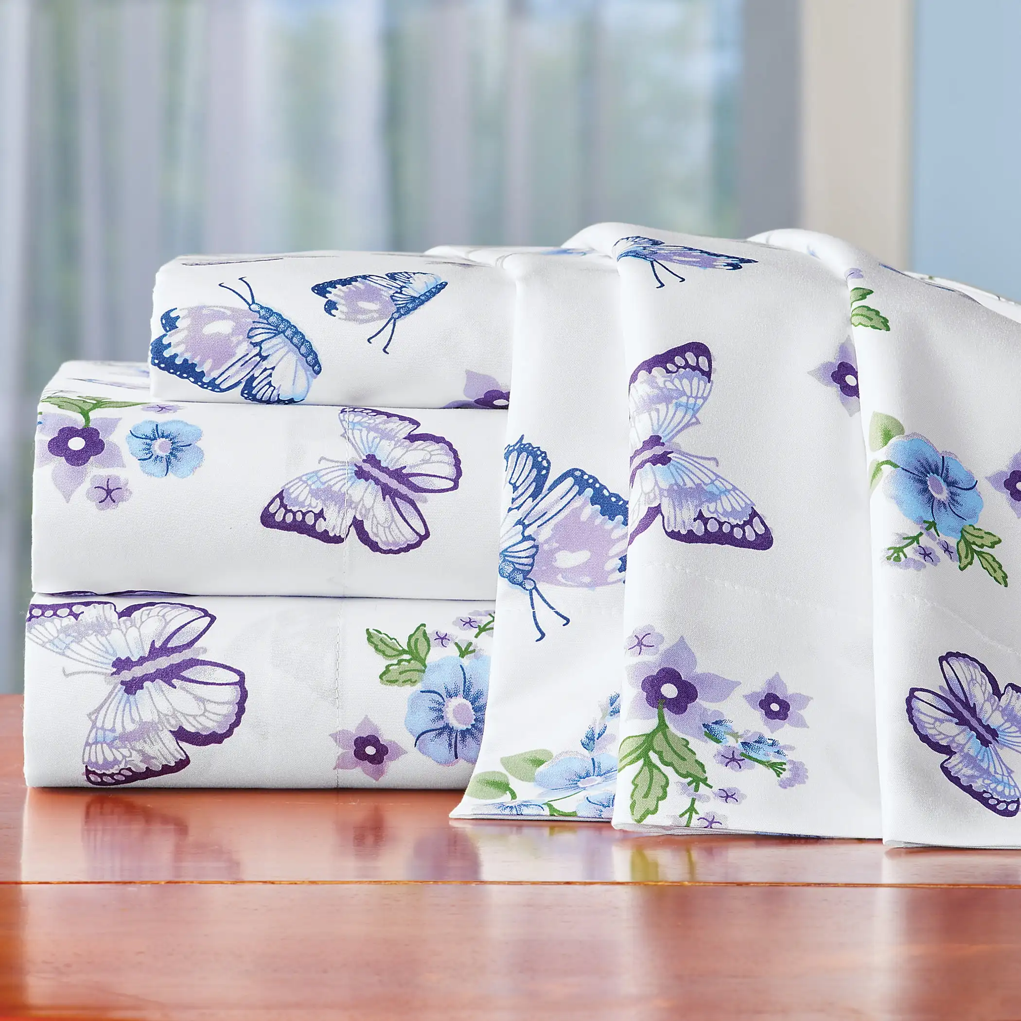 Purple Butterfly Printed Bed Sheet Set - Bedroom Home Decor - Machine Wash, Polyester - Choose Twin, Full, Queen, King
Purple Butterfly Printed Bed Sheet Set - Bedroom Home Decor - Machine Wash, Polyester - Choose Twin, Full, Queen, King
