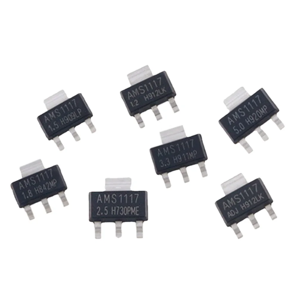 

100pcs AMS1117 series AMS1117-3.3V AMS1117-ADJ AMS1117-1.8V AMS1117-1.2V AMS1117-5.0V AMS1117-5.0 Stable voltage power chip