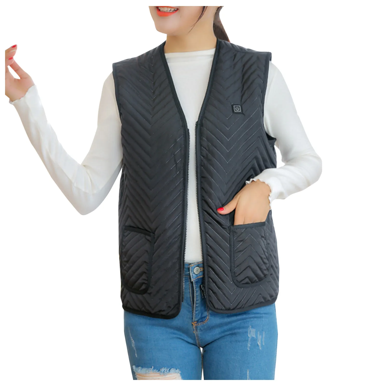 Womens Winter Coat Jacket Warm Outwear Sleeveless Coat Floral Print Hooded Pockets loose thickening cotton-padded jacket
Womens Winter Coat Jacket Warm Outwear Sleeveless Coat Floral Print Hooded Pockets loose thickening cotton-padded jacket